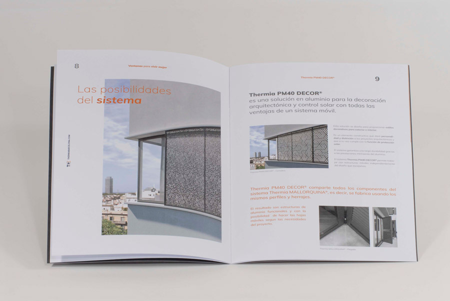Interior catàleg de productes Thermia Barcelona